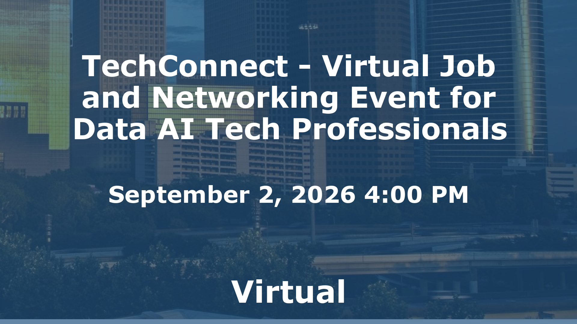 TechConnect - Virtual Job and Networking Event for Data AI Tech Professionals event image